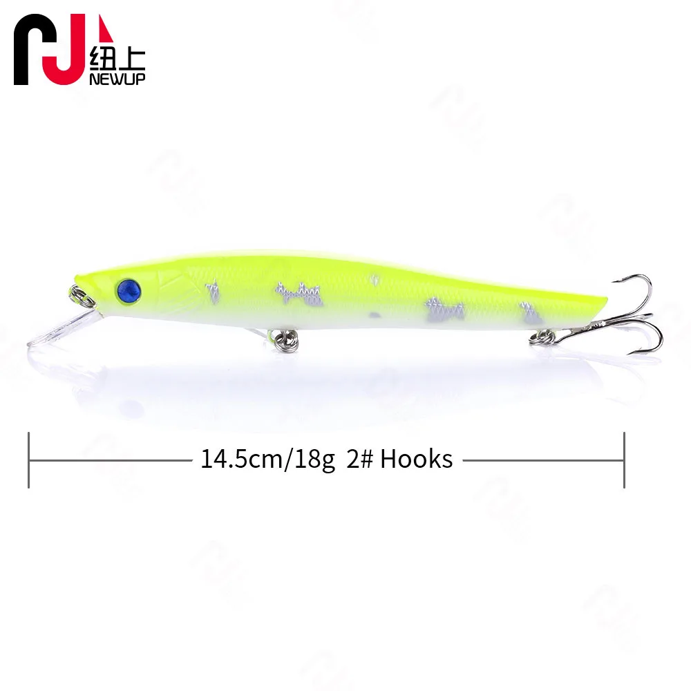 Señuelo de pesca Artificial, cebo duro de lubina, aparejos de pesca de plástico, Wobblers Minnow, Crankbait, 18g, 14,5 cm, 1 pieza - imagen 3