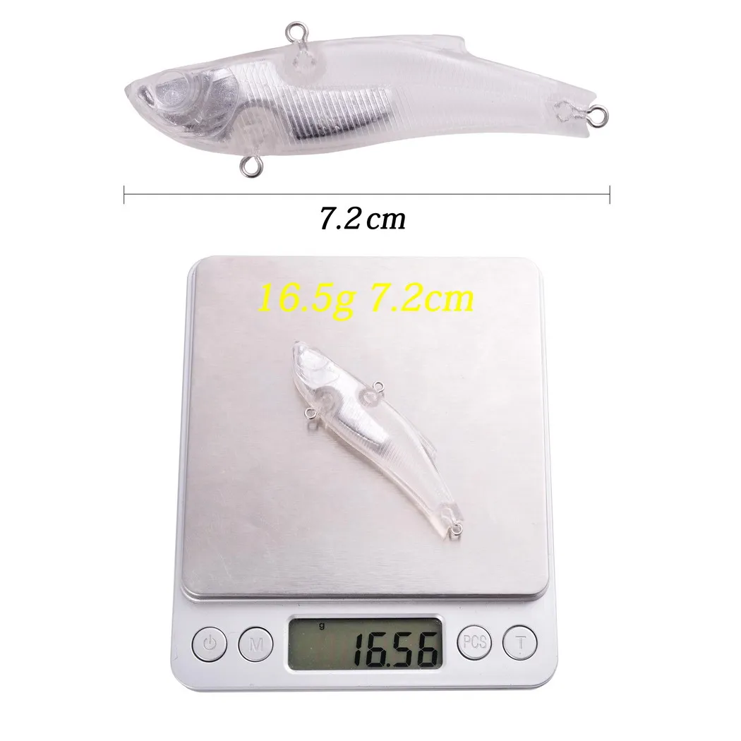 20 piezas de invierno DIY VIB Señuelos de pesca en blanco 7cm/16,5g sin pintar Crankbait Wobbler señuelo Trolling accesorios de pesca de carpa - imagen 3