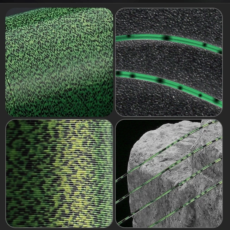Monofilamento de pesca con mosca, superpotente, Invisible, fuerte, recubierto de fluorocarbono, línea de hundimiento, accesorios de pesca de carpa, 3D, 500m - imagen 5
