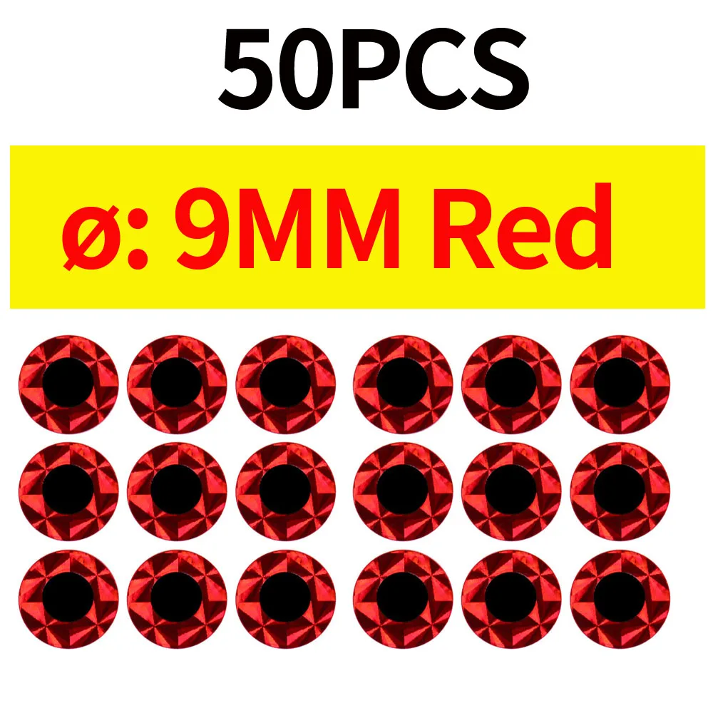 50pcs 9MM Red