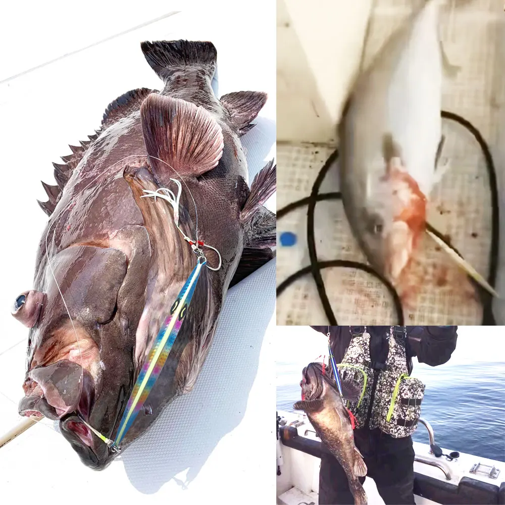 OBSESSION-señuelo de pesca Vertical, anzuelo luminoso de hundimiento rápido de Metal, 150g, 200g, 250g, 300g, aparejos de pesca - imagen 3