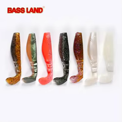 Bassland-señuelo suave de 55mm, 75mm, 85mm, cebo de silicona, Wobblers artificiales, carpa, Lucio, aparejos de pesca, Leurre Souple