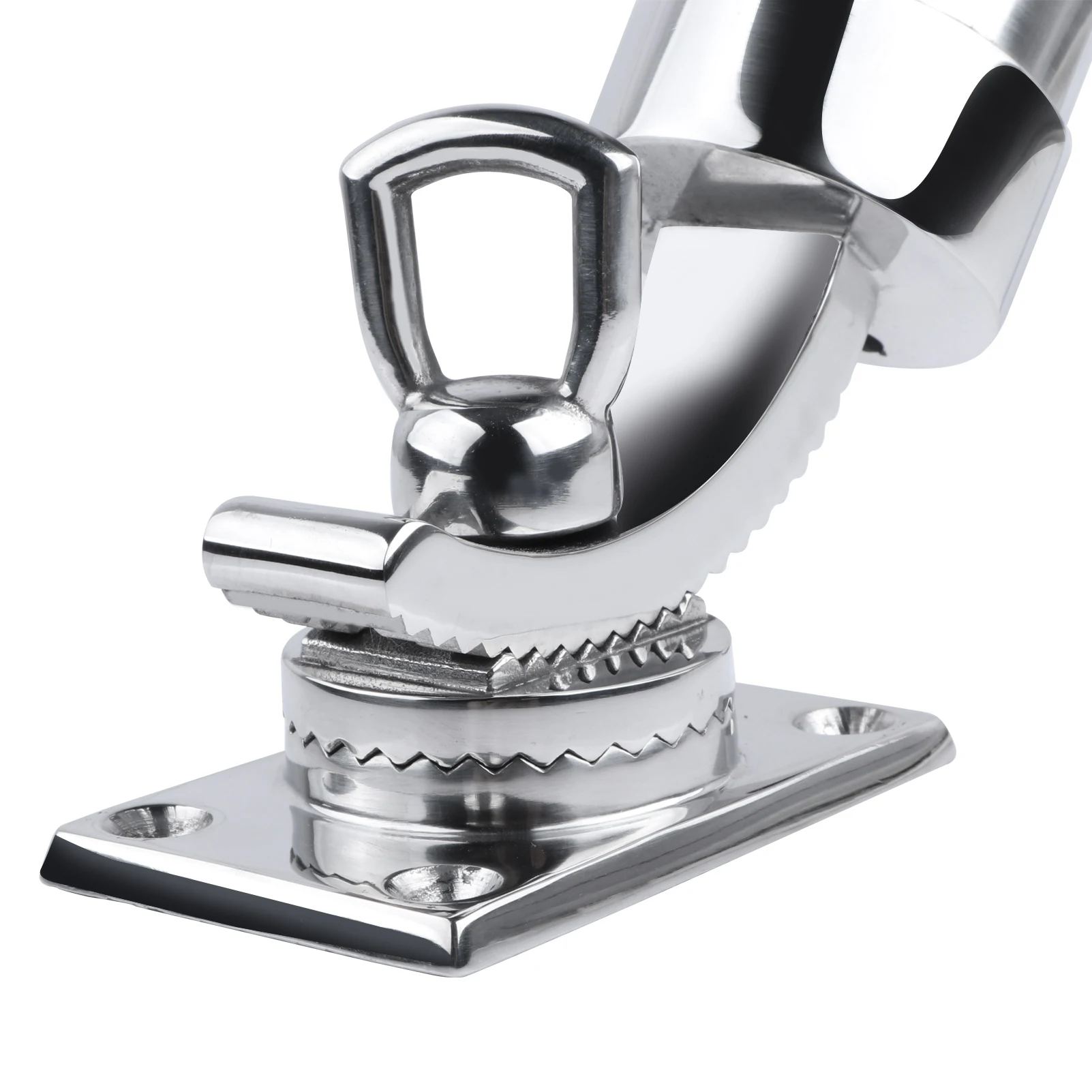 Soporte de caña de pescar en ángulo, montaje en cubierta, ajustable, extraíble, de acero inoxidable 360, 316 - imagen 4