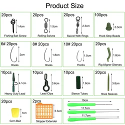 Aparejos para carpa: kit completo con anzuelos, boilies y antienredos