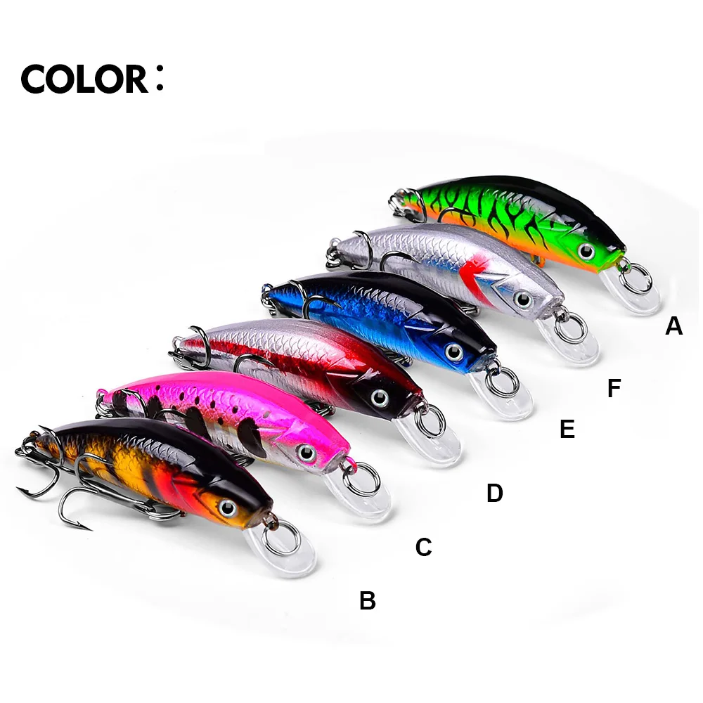 PROBEROS-Señuelos de Pesca de lubina, cebos duros artificiales de Japón, Micro Crankbait, 6cm-6g, 1 unidad - imagen 4