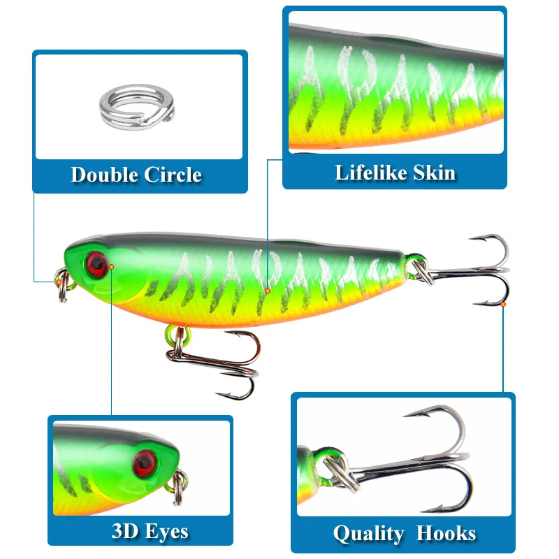 Señuelo de pesca 5,7 cm 4,7g cebo Artificial columpio flotante Crankbait Artificial biónico manivela señuelos simulación cebo falso cebo duro - imagen 4