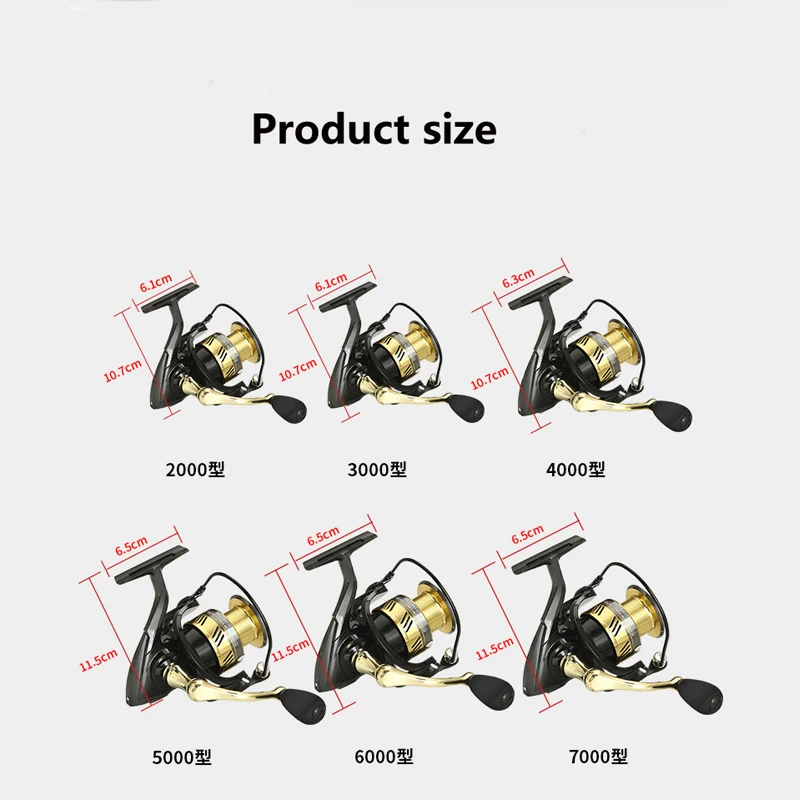 Rueda giratoria de pesca de metal, caña de lanzamiento, señuelo de caña de mar, rueda de anclaje de pescado, rueda de pesca de tiro largo - imagen 2