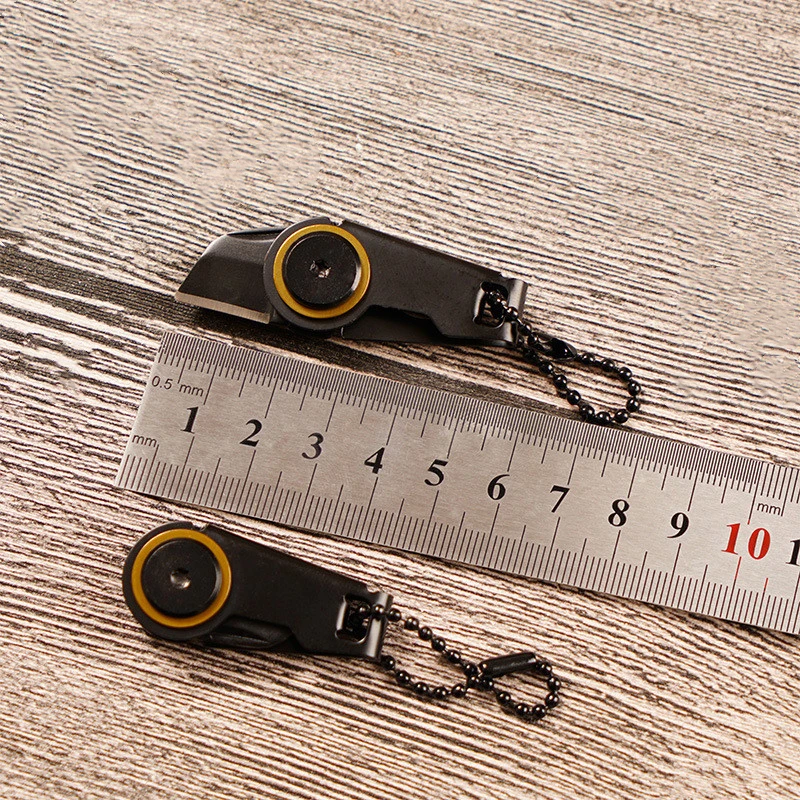 EDC Gear-Mini cuchillo de hoja para campamento al aire libre, paquete de cortador de caja de supervivencia, pelador abierto, pelar, cortar, doblar, herramientas de bolsillo, paquete de abridor