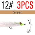 3pcs Green Size 12