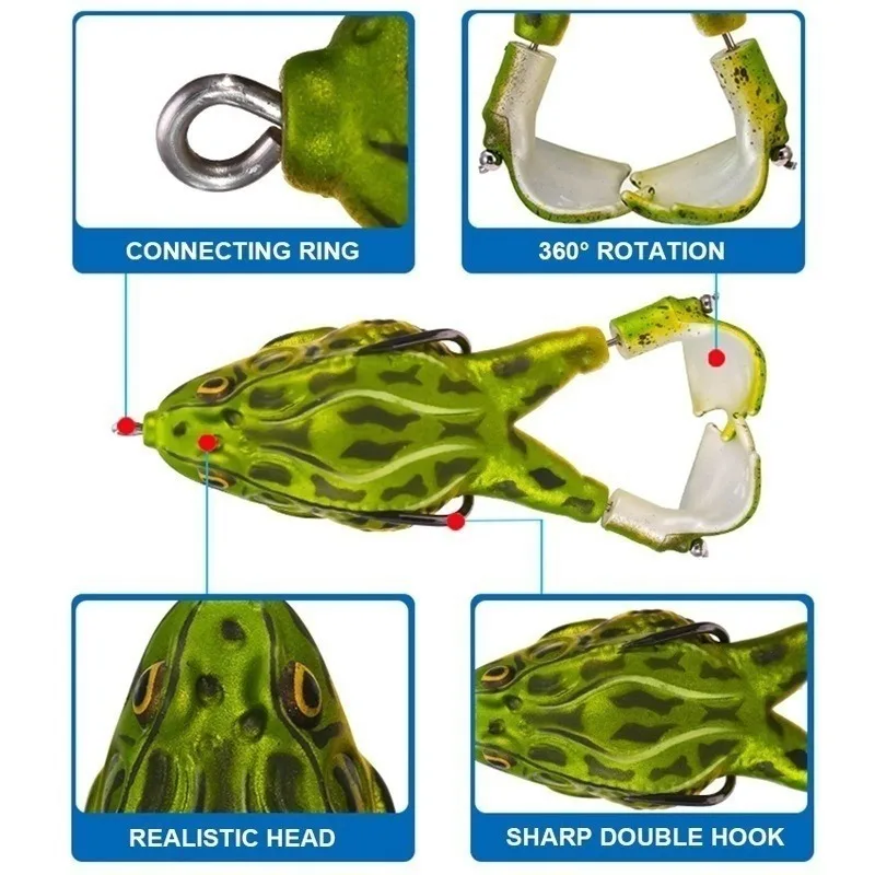 Señuelo de pesca de doble hélice Thunder Frog, 9cm/13,6g, biónico flotante, suave, Artificial, Crankbait, Minnow - imagen 3