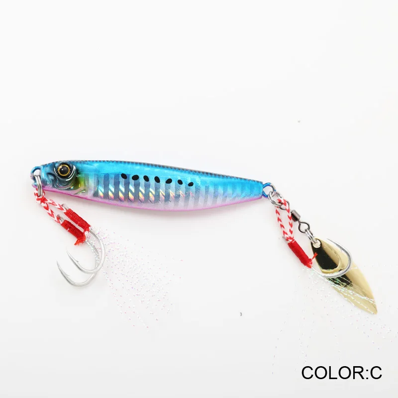 Cebo de plantilla de Metal que se hunde, señuelo de Pesca de trucha, de paso lento, Wobbler, 75mm, 40g, 6 colores, 9032 - imagen 3