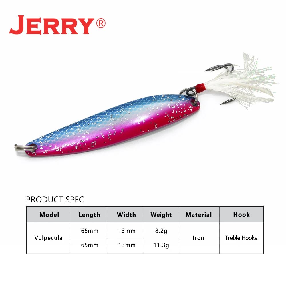 Jerry Vulpecula 8,7g/11,3g cuchara de pesca fundición larga luccio estrecho Zander señuelos de salmón - imagen 3