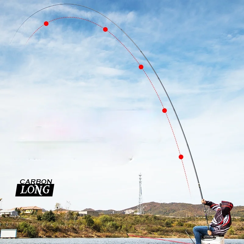 Caña De pescar superdura De fibra De carbono, caña manual potente De 8/10/11/12/13/14/15, para Pesca De carpa De Taiwán - imagen 4