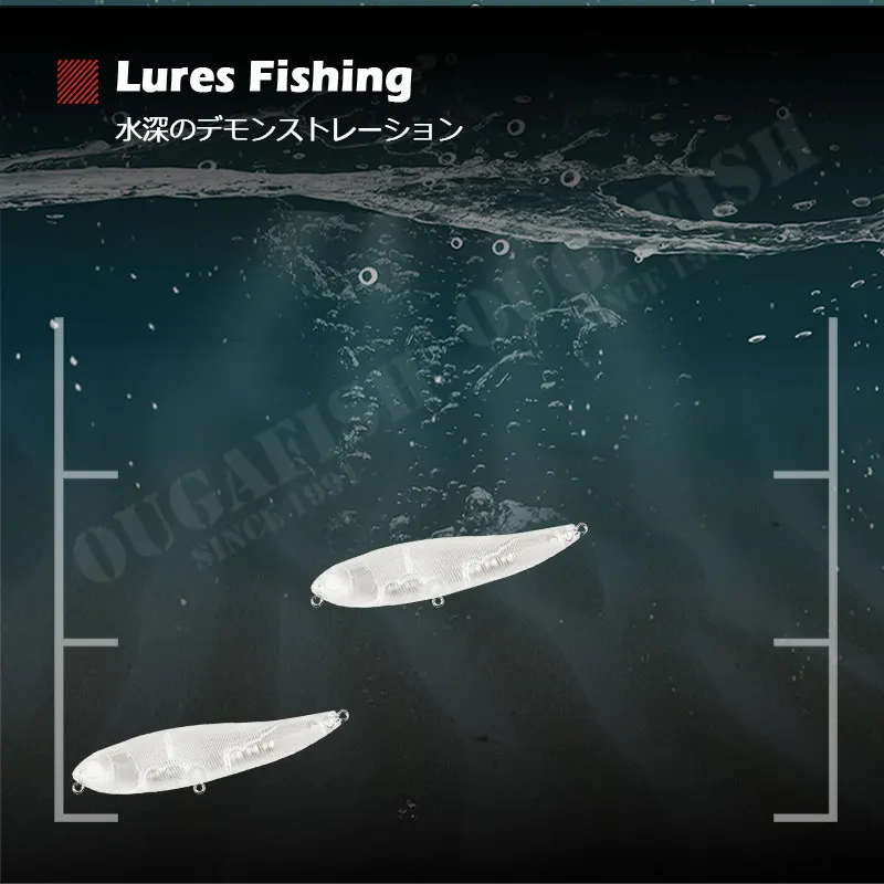 Accesorios de pesca, señuelos en blanco sin pintar, lápiz de 75-100mm, 6,5-12g, Wobblers flotantes Isca, Peche Artificial, Lucio Angeln Zubehor - imagen 3