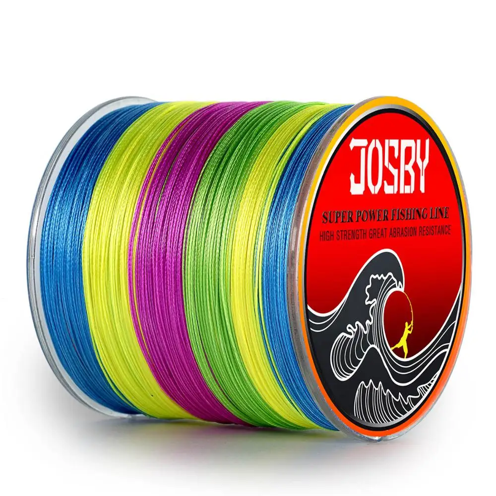 JOSBY-sedal de pesca trenzado de 8 hebras, multifilamento japonés, superfuerte, 100% PE, 500m, hilo negro, 8 ondas, 18LBS-85LBS, nuevo - imagen 2
