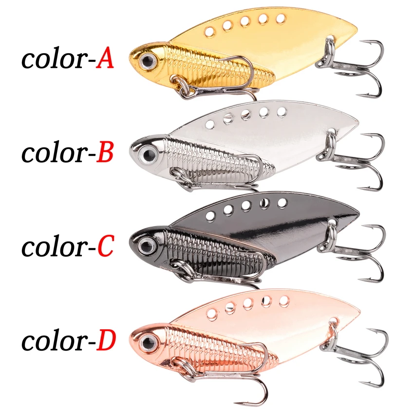 1PC VIB Señuelos de Metal 7g 10g 15g 20g Artificial cebo duro Minnow Wobbler cebos Pike atraer plantilla peces carpa aparejos de pesca lubina - imagen 3