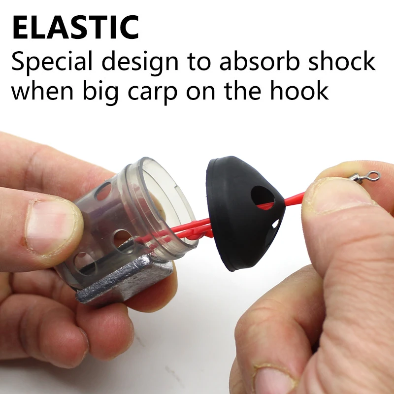 Accesorios de pesca de carpa, jaula alimentadora de carpa, cesta de cebo para el pelo de carpa, herramienta de aparejo, método grueso, aparejos de pesca - imagen 3