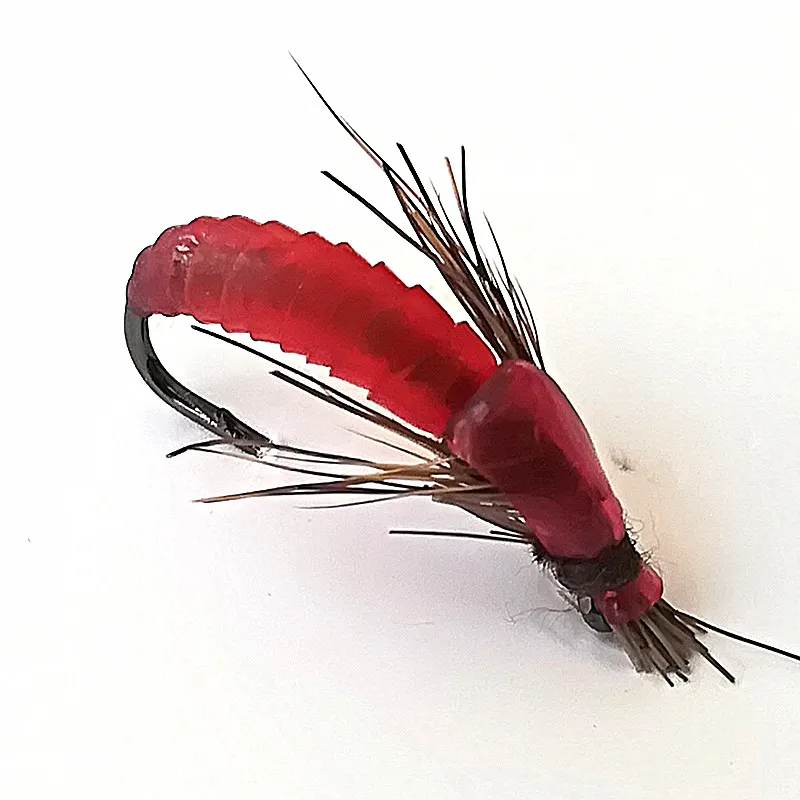 KKWEZVA-Cebo Artificial de silicona para pesca, 18 Uds., ninfa, Scud, gusano, trucha - imagen 5