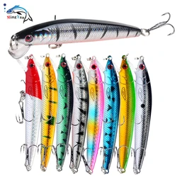 Señuelo de Pesca de pececillos, cebo Artificial duro, ojos 3D, 9,5 cm, 8,5g, Wobblers, Crankbait, cebos de plástico, 1 piezas
