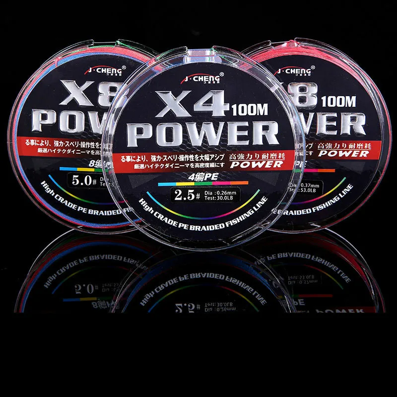 Hilo de pescar trenzado de 2 piezas, alambre Multifilamento de 100M y 4/8 hebras, para Pesca de carpa, 10-120LB - imagen 5