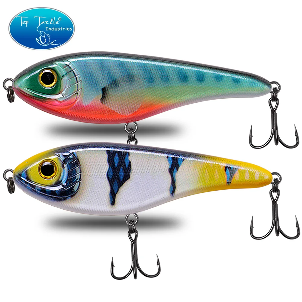 Señuelo de pesca con cebo de hundimiento lento fpor bass 150mm 81g Muskie Pike Big VIB señuelo de pesca duro CFLURE Jerk cebo anzuelos negros - imagen 4