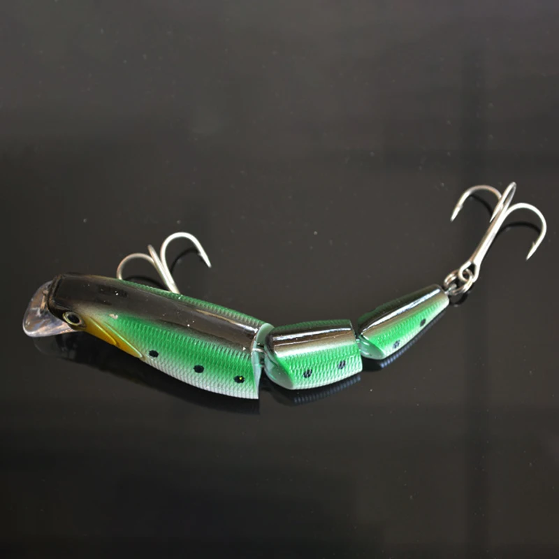 Señuelo de pesca multicapa de 15g/11cm, ojos 3D, pececillo flotante, Wobblers láser Aritificial, aparejos de pesca de plástico duro Crankbait, 1 unidad - imagen 2