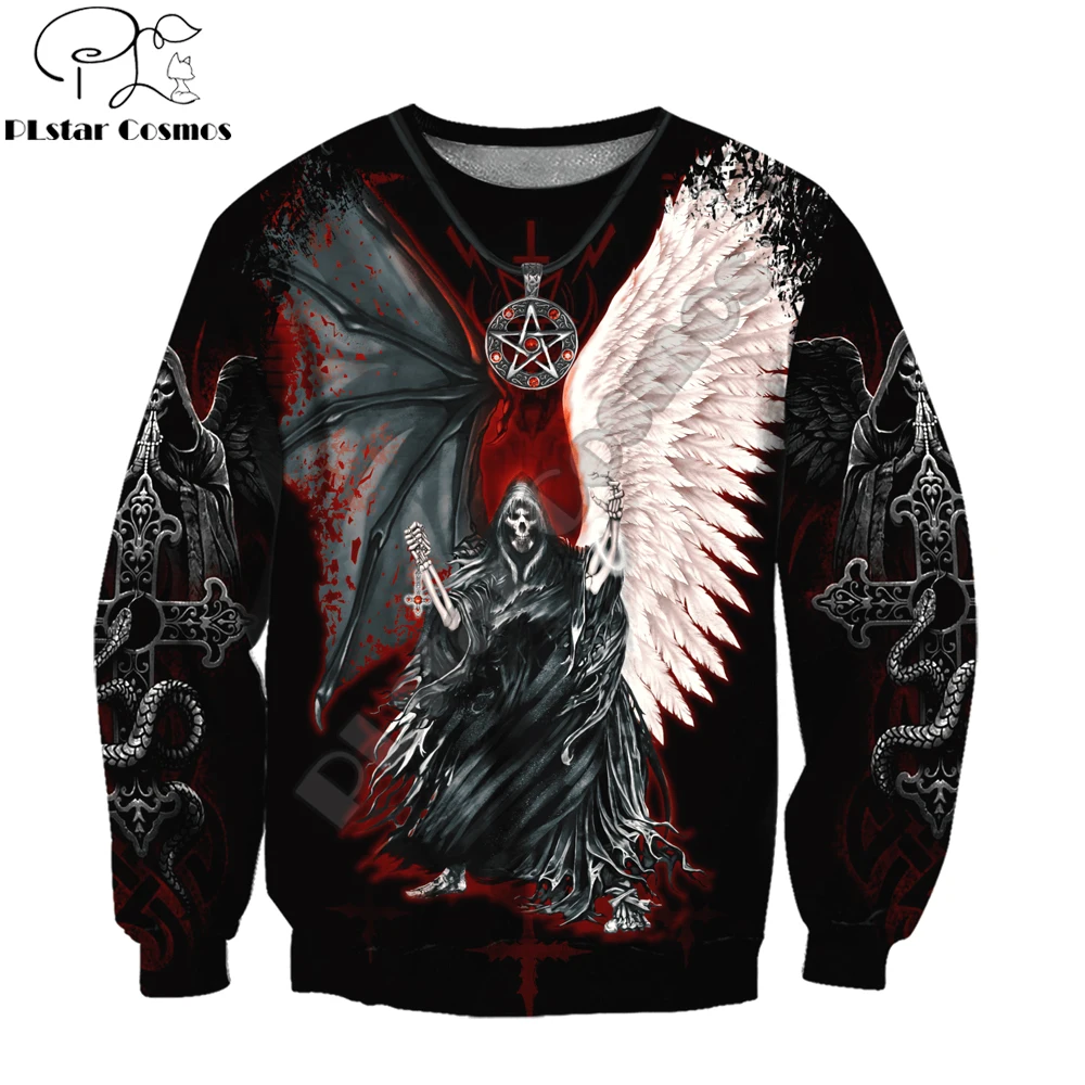 Sudadera pesca Wings King Skull Tattoo – Cremallera completa - imagen 4