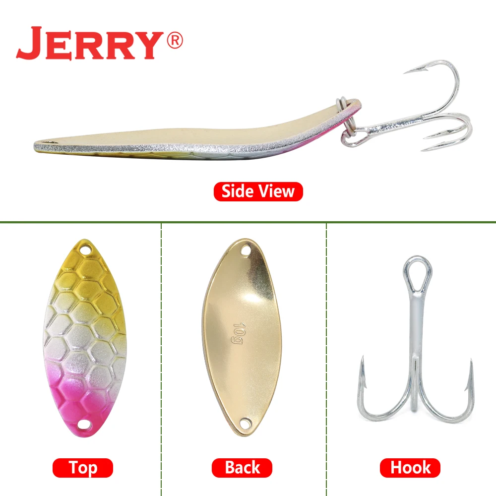 Jerry Armor-SEÑUELOS duros de Metal para pesca, Wobblers artificiales para Trolling, Jigging, trucha, lubina, Lucio con gancho triple - imagen 3