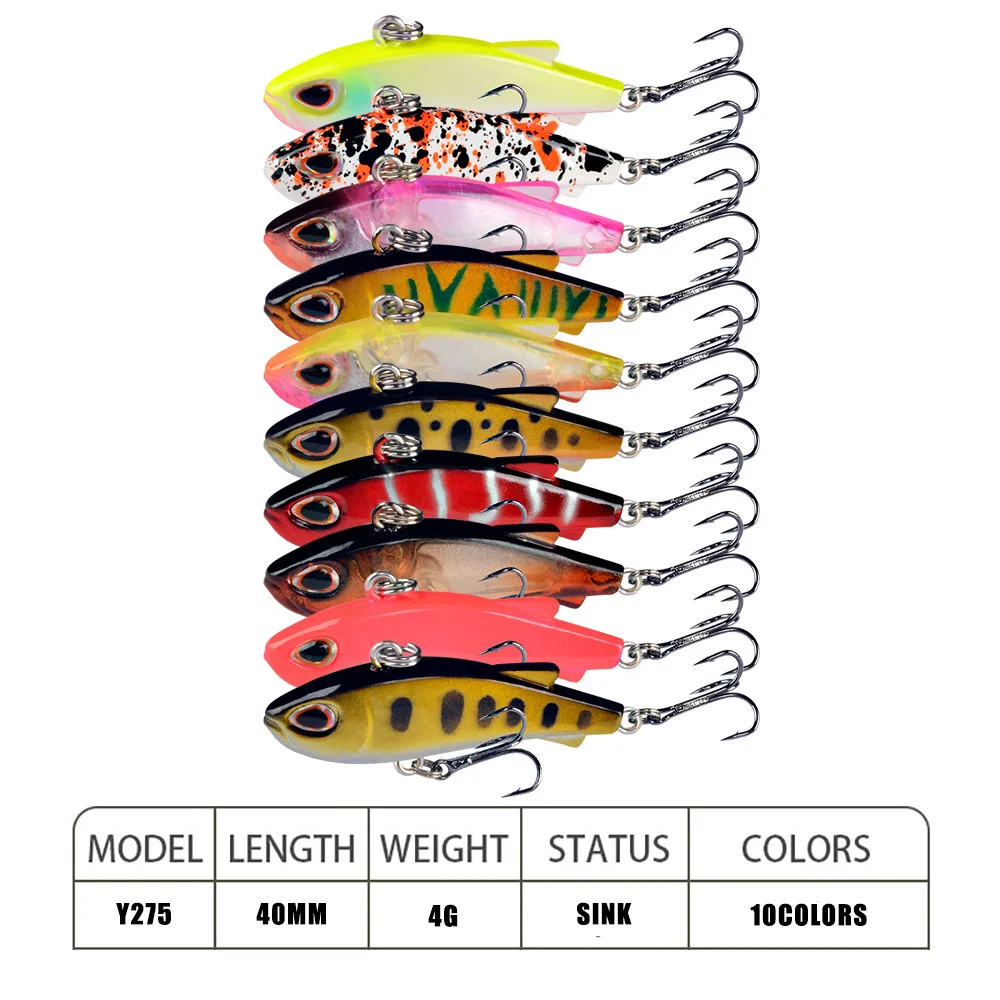 Crankbait Wobbler de 40MM y 4G, señuelo de pesca que Se hunde, Vib, señuelo duro de hielo, Mini Wobblers, Crankbait Se Uelo, novedad - imagen 2