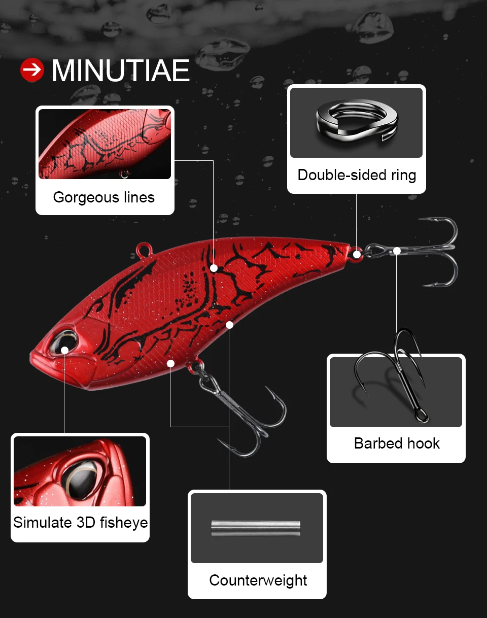 Experimente el mejor señuelo de pesca con el diseño innovador y las características duraderas de Minutiae