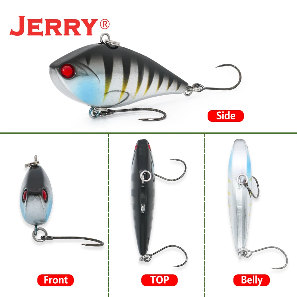 Jerry Shudder señuelo de pesca de plástico que se hunde VIB, 4g, señuelo duro Artificial, anzuelo único, revestimiento UV, vibración, aparejos de pesca - imagen 3