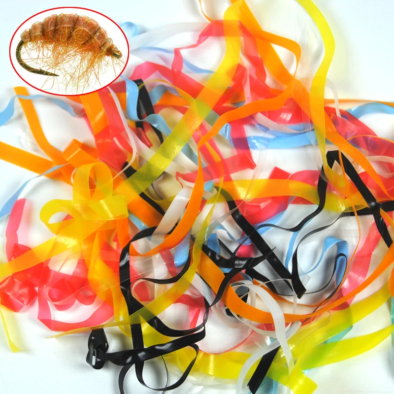 Wifreo-película fina de goma súper elástica para Ninfa, respaldo de mosca de peón de Camarón, Material de atado de Ninfa checa, 2 o 10 bolsas - imagen 5