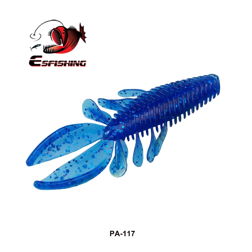 KESFISHING cangrejo camarones cebos blandos jugador Craw10cm 8g pesca de lubina Swimbait señuelos de plástico artificiales tentáculos - imagen 3