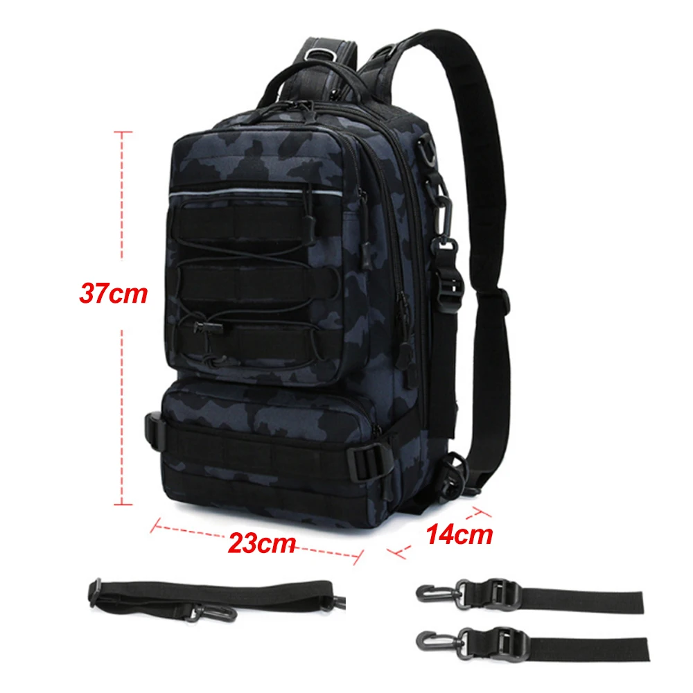 Bolsa de pesca al aire libre para hombre, mochila de Camping, escalada, caza, Trekking, impermeable, viaje táctico, señuelo de pesca, caja de aparejos de caña - imagen 5