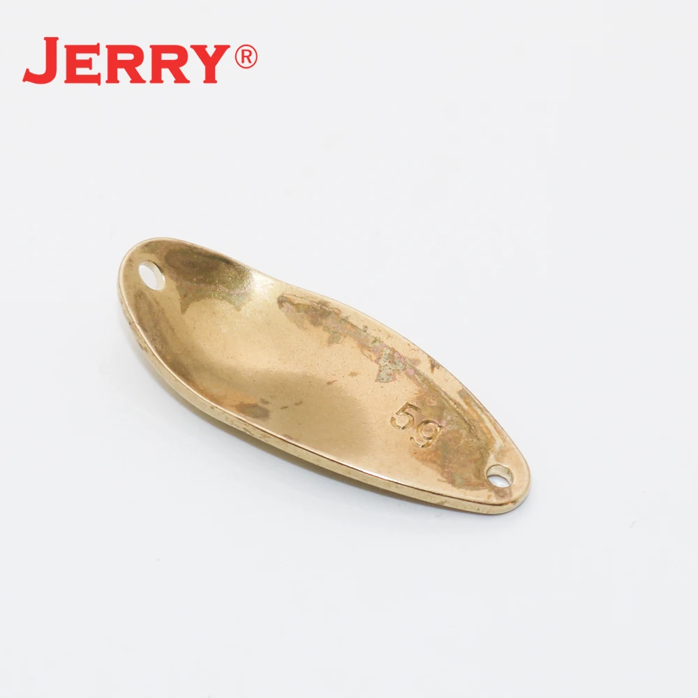 Jerry-cuchara de pesca sin pintar, cebo de Metal de latón, Blanks, cuerpo, trucha, perca, señuelos - imagen 5