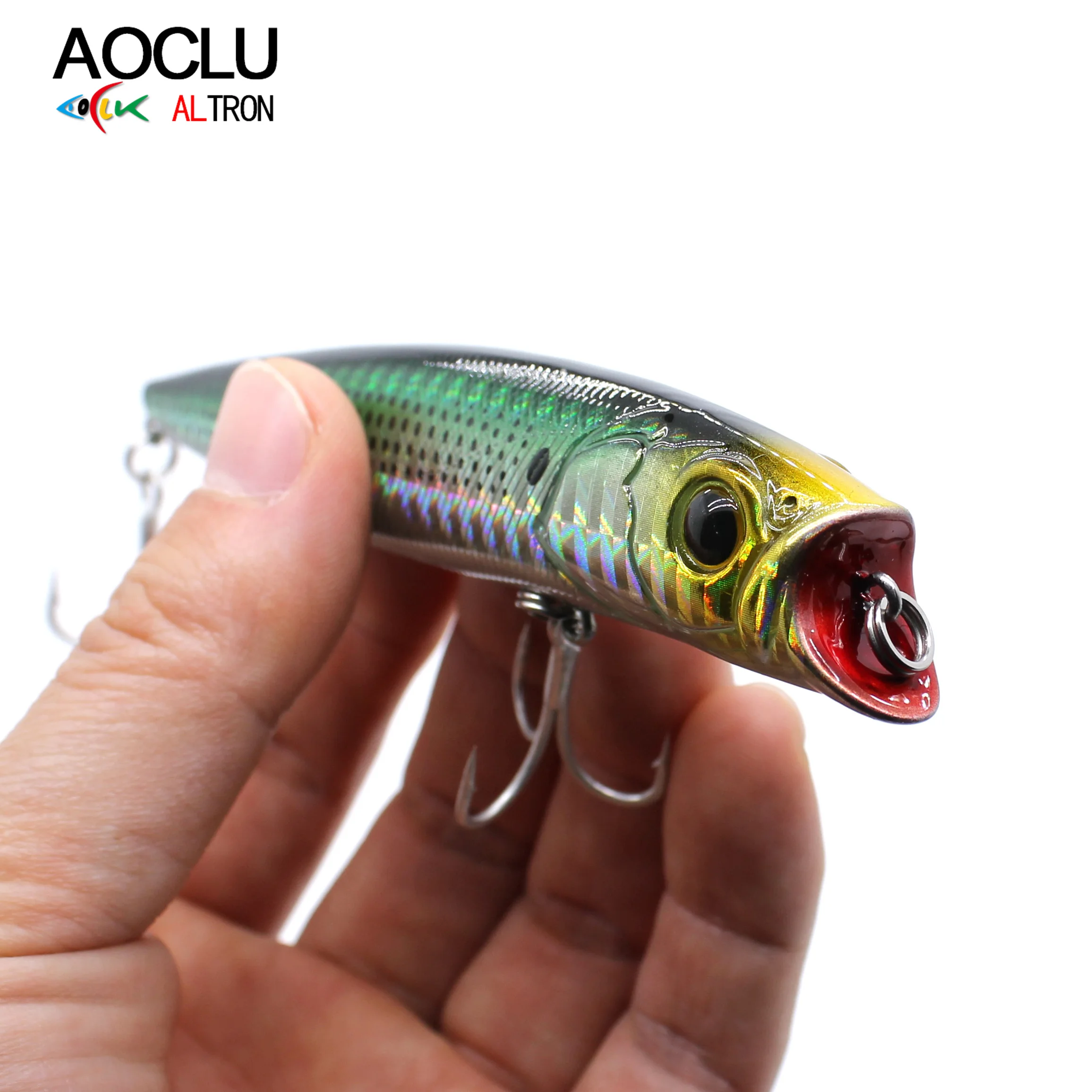 AOCLU-señuelo de pesca flotante Jerkbait Wobblers 115mm 14g Topwater Popper Hard Bait Minnow, Swimmer para lubina marina - imagen 4