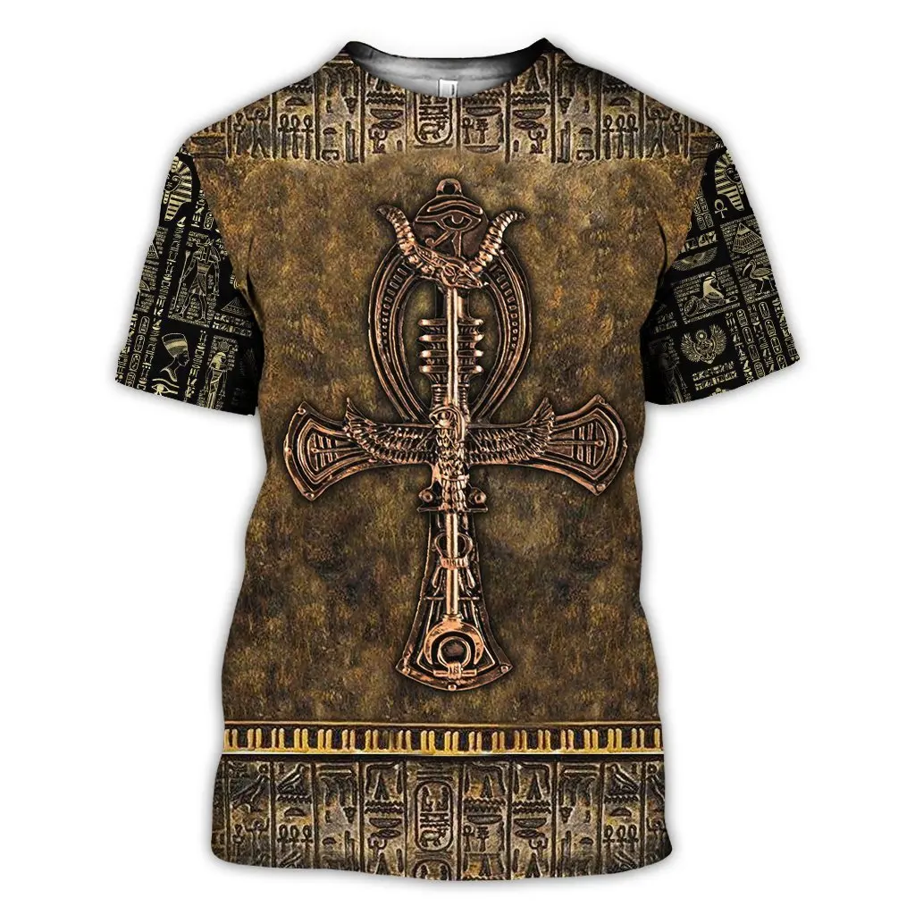 Camiseta Hipster Ankh estampado 3D manga corta verano hombre - imagen 3