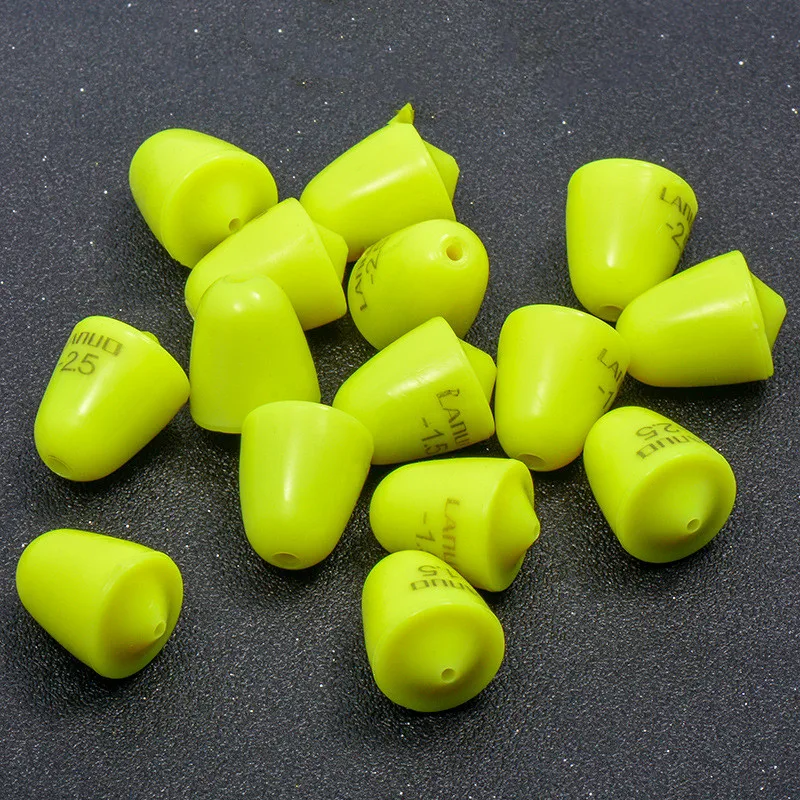 Accesorios para aparejos de pesca, flotador de goma subacuático, plomo de cobre hacia abajo, peso anticolisión, lote de 5 piezas en oferta - imagen 3
