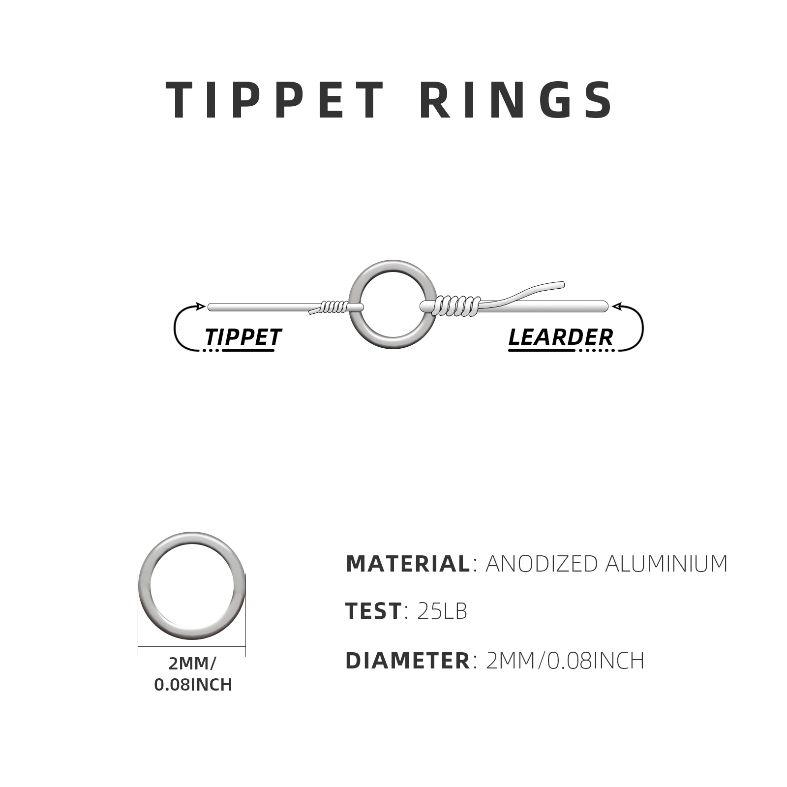 Mejore su experiencia de pesca con estos anillos de tippet duraderos y versátiles