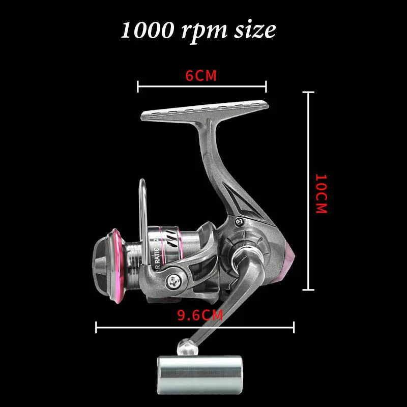 Carrete de pesca giratorio de metal, herramienta de rueda de poste de mar, serie line cup, 1 pieza, 1000-12000 - imagen 4