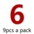 6  9pcs per pack