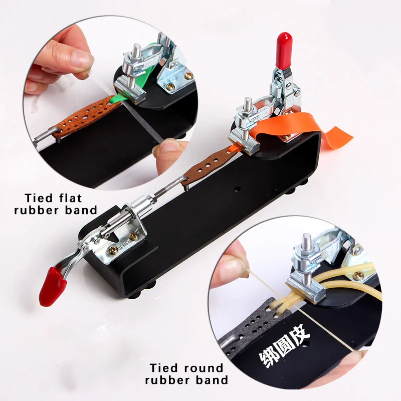 Herramienta de goma atada para banda de goma plana o tubo de banda de goma redonda, accesorios de catapulta para tirachinas, asistente de banda de goma - imagen 3