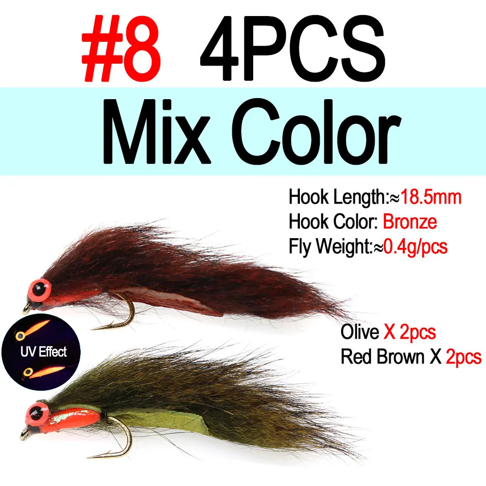 4pcs Mix color size8