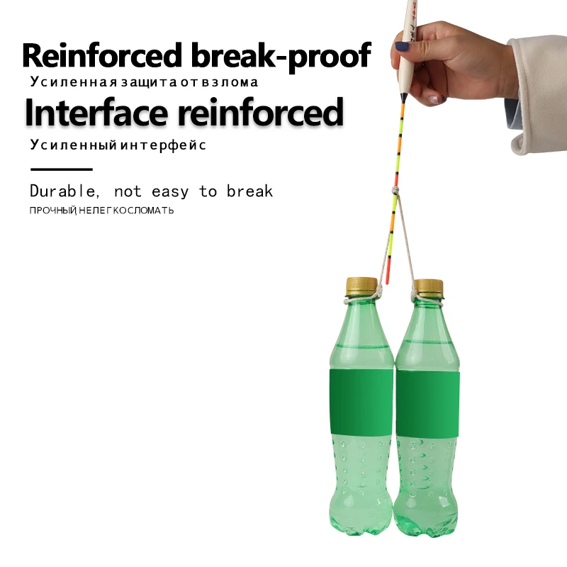 Flotadores de madera de Balsa de 3 piezas + 1 bolsa de ganchos + 1 boya de asiento, flotadores de cola hueca, Bobber de carga grande de plomo, accesorios de aparejos de pesca de aguas profundas - imagen 5