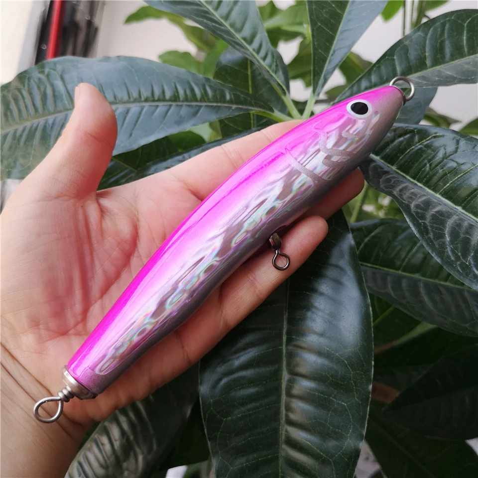 SWOLFY-señuelo de madera para pesca en superficie, cebo de lápiz de mar profundo, 52g/16,5 cm, Stickbait GT, 2 uds. - imagen 5