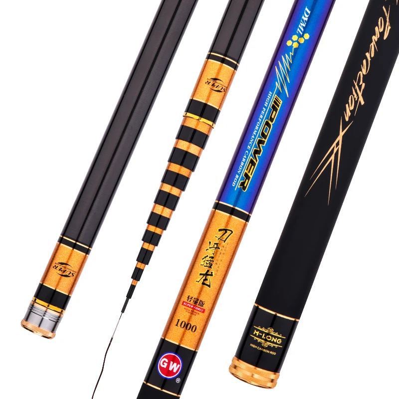 Caña de pescar Telescpic de fibra de carbono, aparejos de Pesca Olta, 8/9/10/11/12/13m, 60T - imagen 2