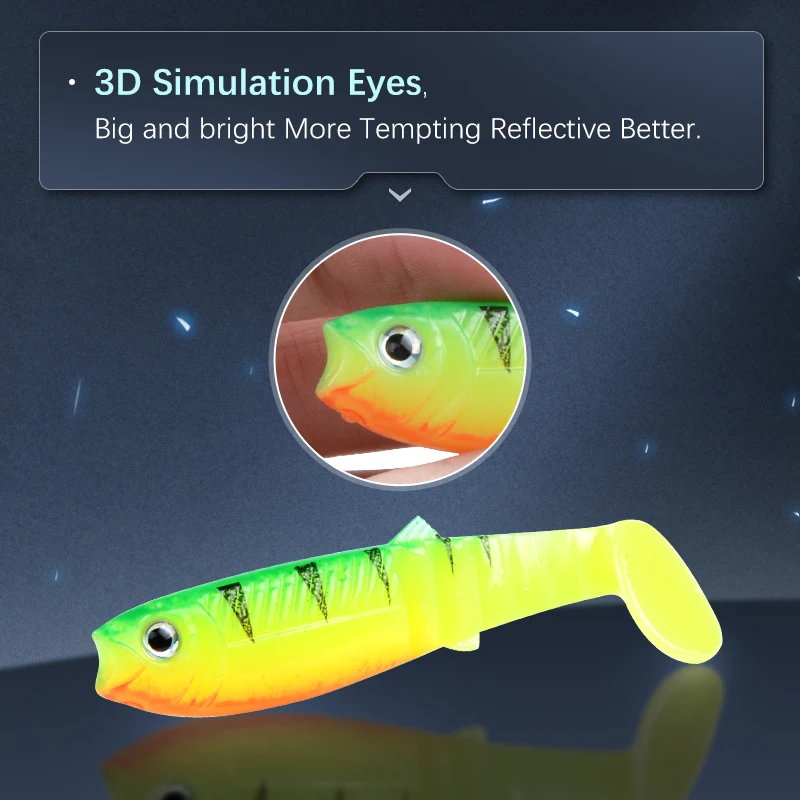 MEREDITH-Cebo de pesca artificial, figuras de acción de 5,5g y 8cm, señuelos de pesca, cebos blandos para pesca, 10 unidades - imagen 3