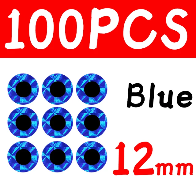 100pcs 12mm Blue
