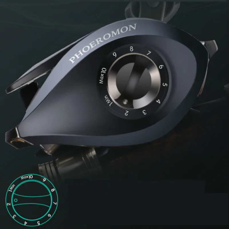 Carrete de Baitcasting con sistema de freno Dual, 8KG de arrastre máximo, 14BBs, 6,3: 1, carrete de doble línea de alta velocidad, rueda de arrastre - imagen 4