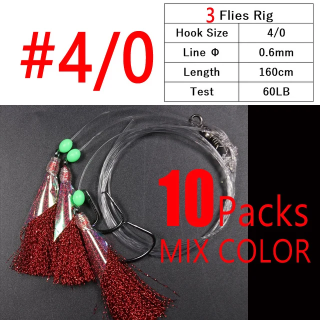10packs 3 hooks 4l0